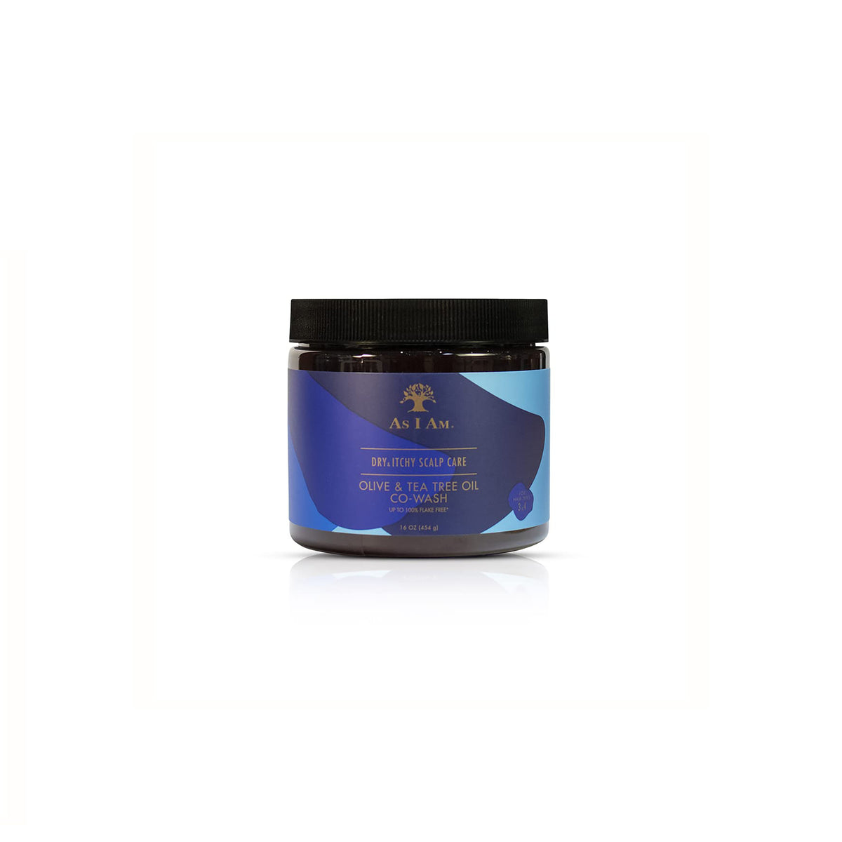 As I Am Dry & Itchy Scalp Care Olive & Tea Tree Oil Co-Wash (454g). Balm wash for dry and itchy scalp with olive and tea tree oil.