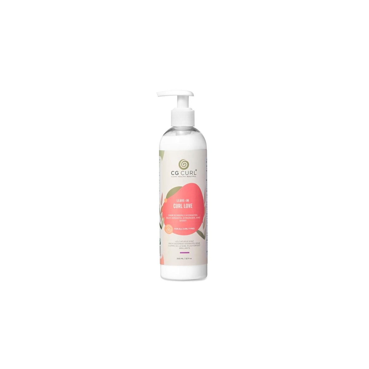 Bottle of CG Curl Leave-In Curl Love with white pump.