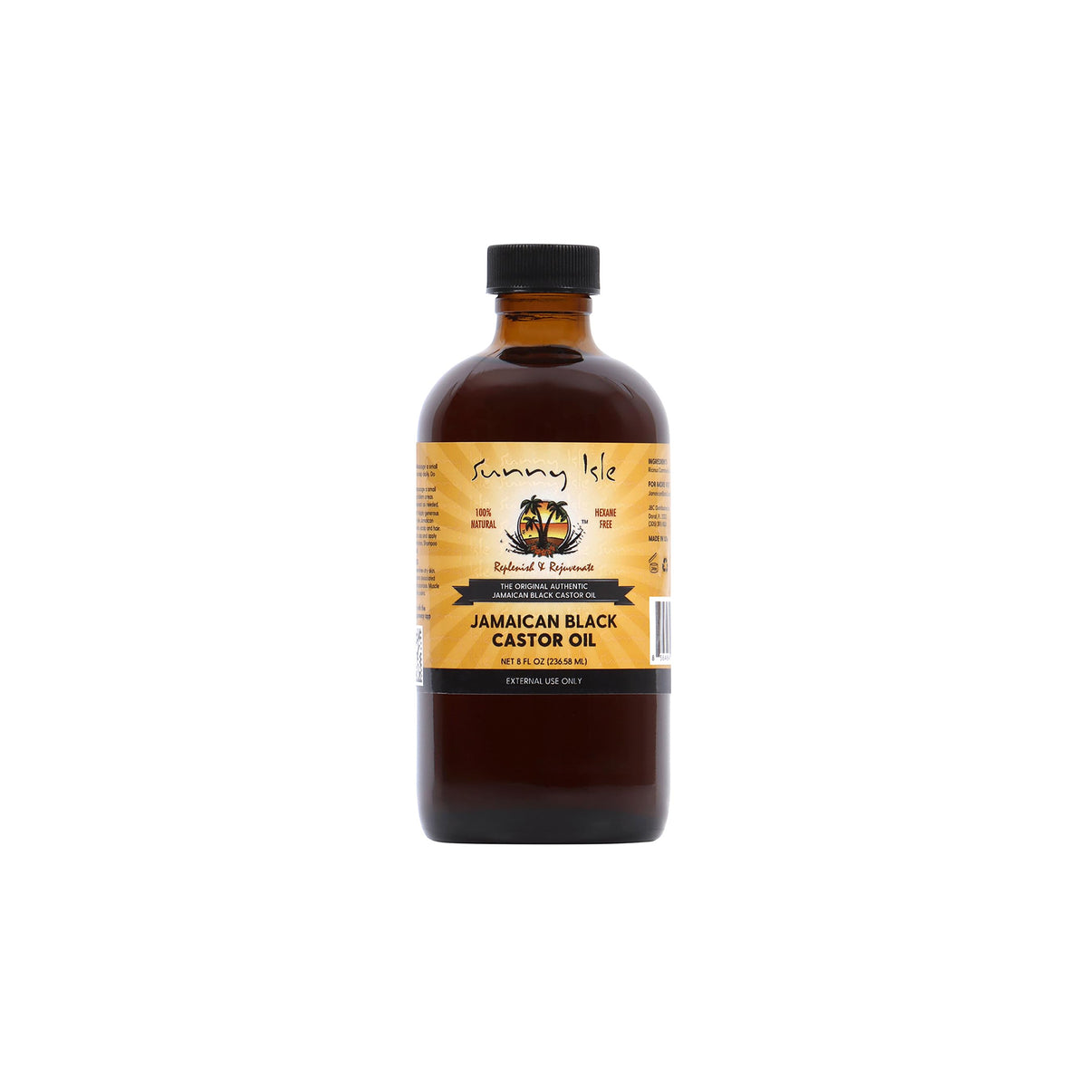 Sunny Isle Jamaican Black Castor Oil (8 oz). 100% natural Jamaican black castor oil for rebuilding and rejuvenation.