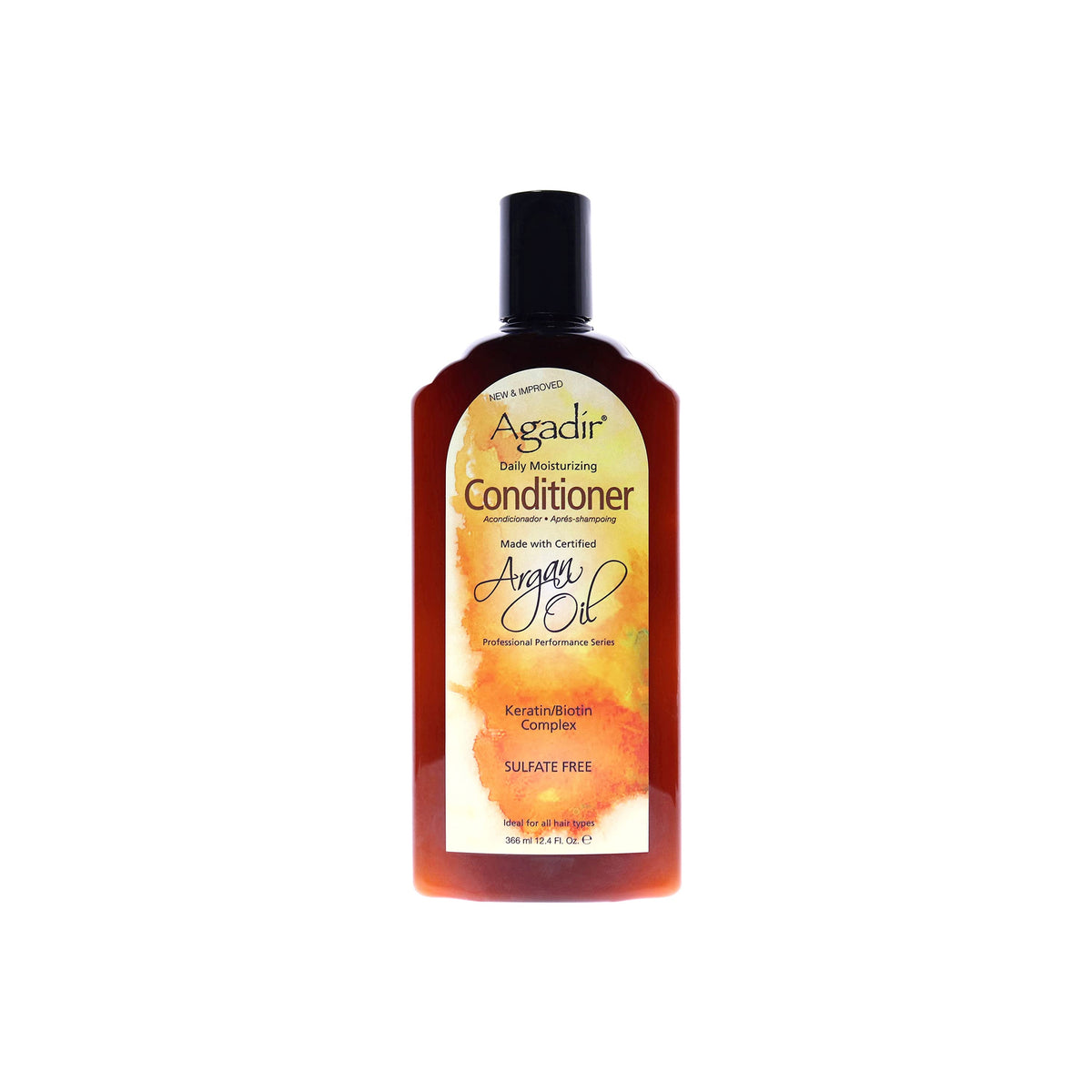 Agadir Argan Oil Daily Moisturizing Conditioner 366ml bottle. A brown bottle with a white label showing the product Agadir Argan Oil Daily Moisturizing Conditioner.