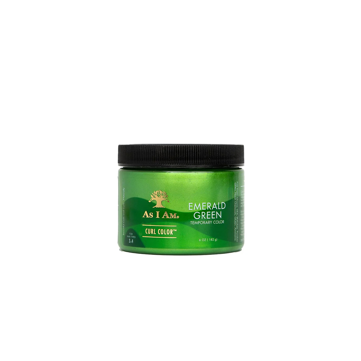 As I Am Curl Color Temporary Color Gel in the shade Emerald Green. A beautiful emerald green gel for temporary coloring of curls.