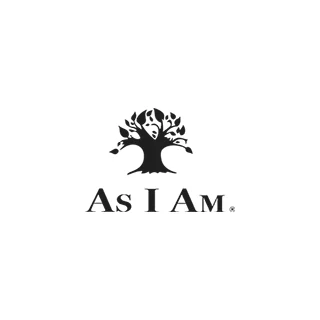As I Am logo med stiliseret træikon og brandnavn på transparent baggrund.