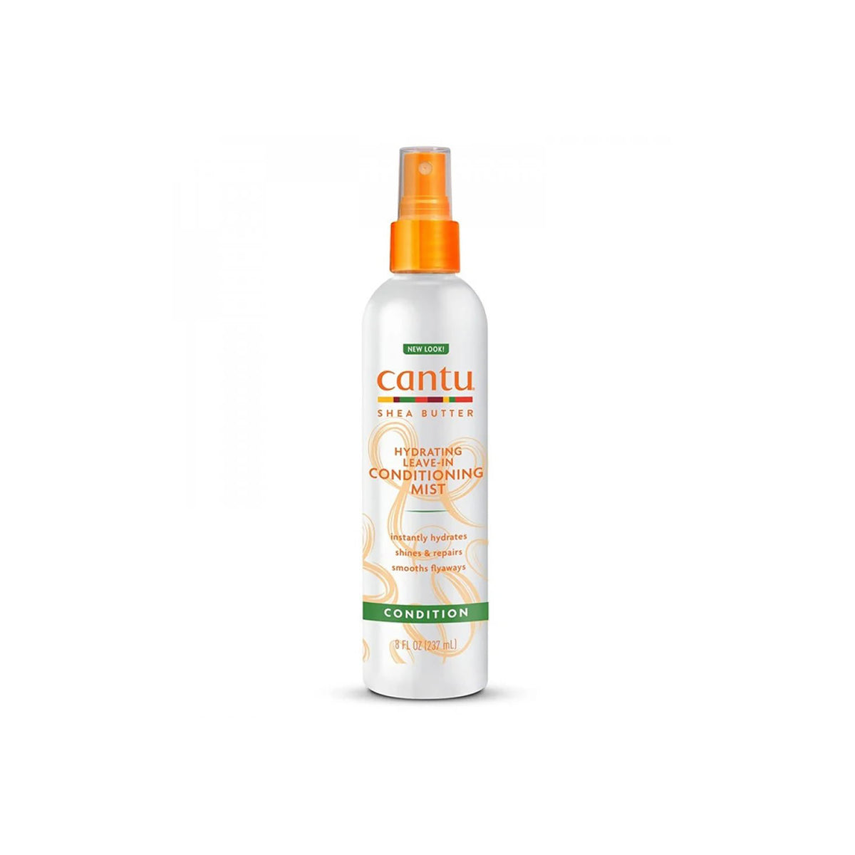 Spray bottle of Cantu Shea Butter Hydrating Leave-In Conditioning Mist.