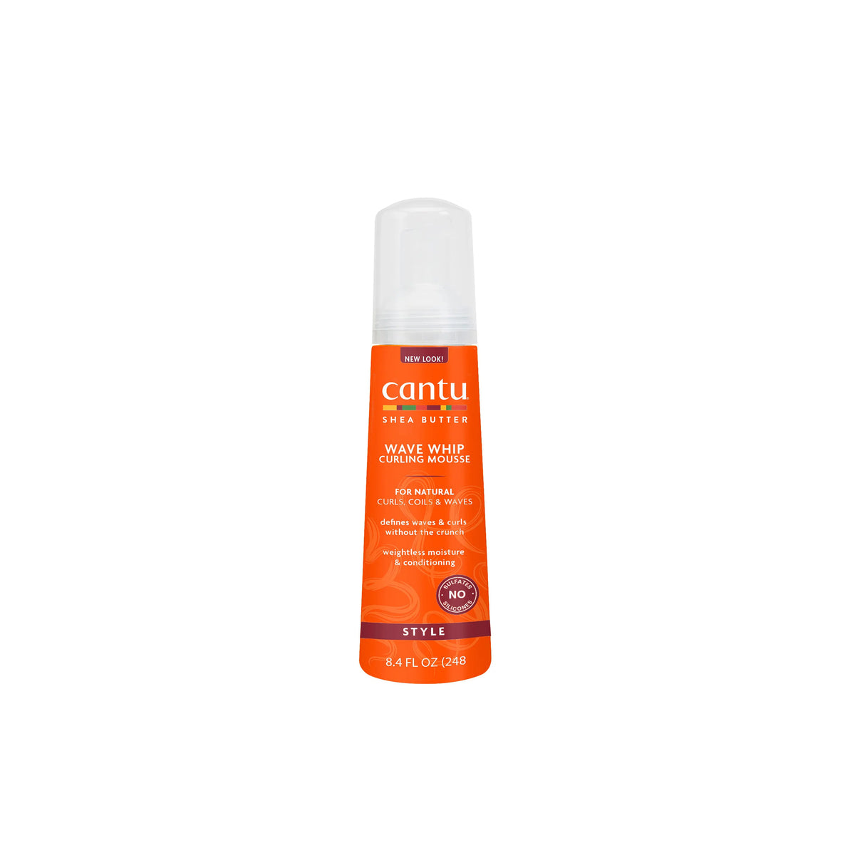Bottle of Cantu Shea Butter Wave Whip Curling Mousse.