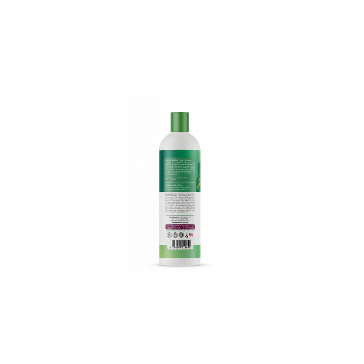 Moistful Curl Sulfate Free Curl Enhancing Conditioner (473 ml): Back with ingredients, directions for use and brand history.