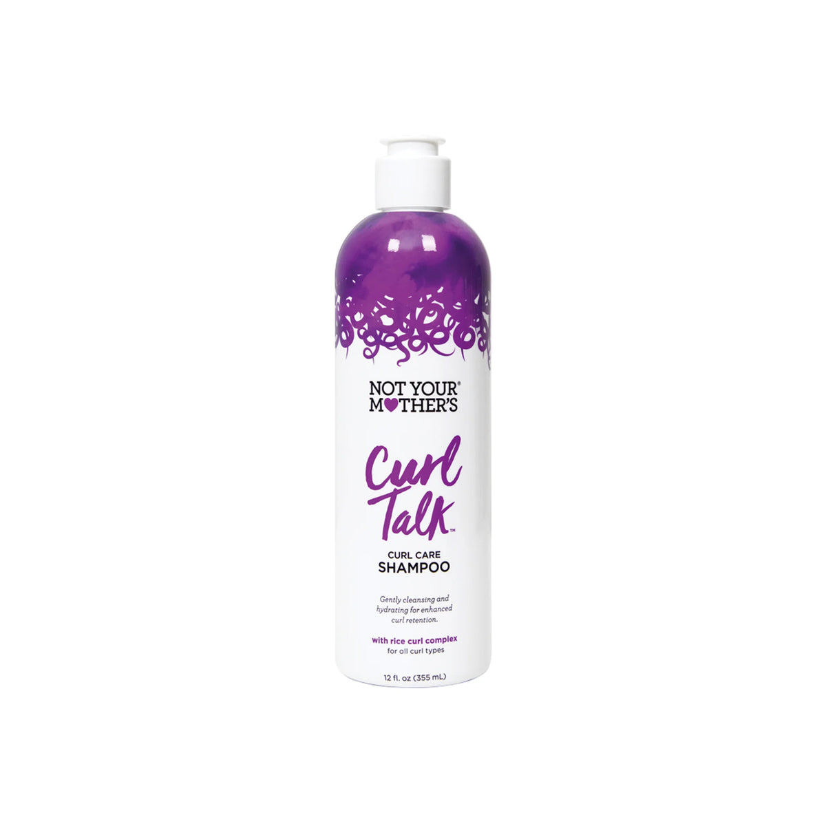 Product image of Not Your Mother's Curl Talk shampoo for curls that emphasizes gentle cleansing and hydration.