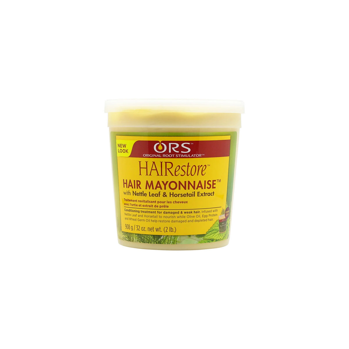 Product image of ORS HAIRestore Hair Mayonnaise (908g) with olive oil, egg protein and wheat germ oil.
