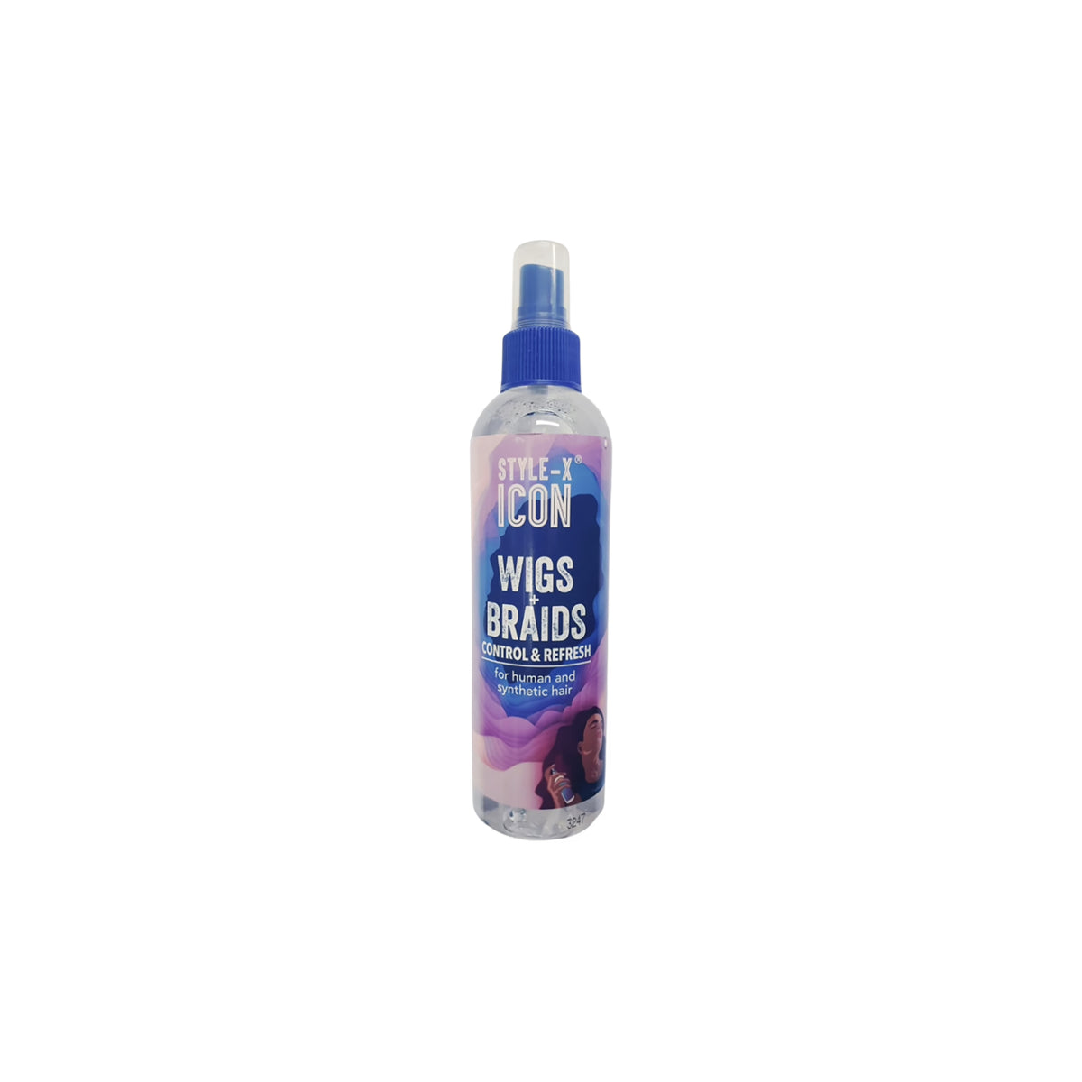 Style-X Icon Wigs & Braids Control & Refresh spray (250 ml) for wigs and braids of both real and synthetic hair.