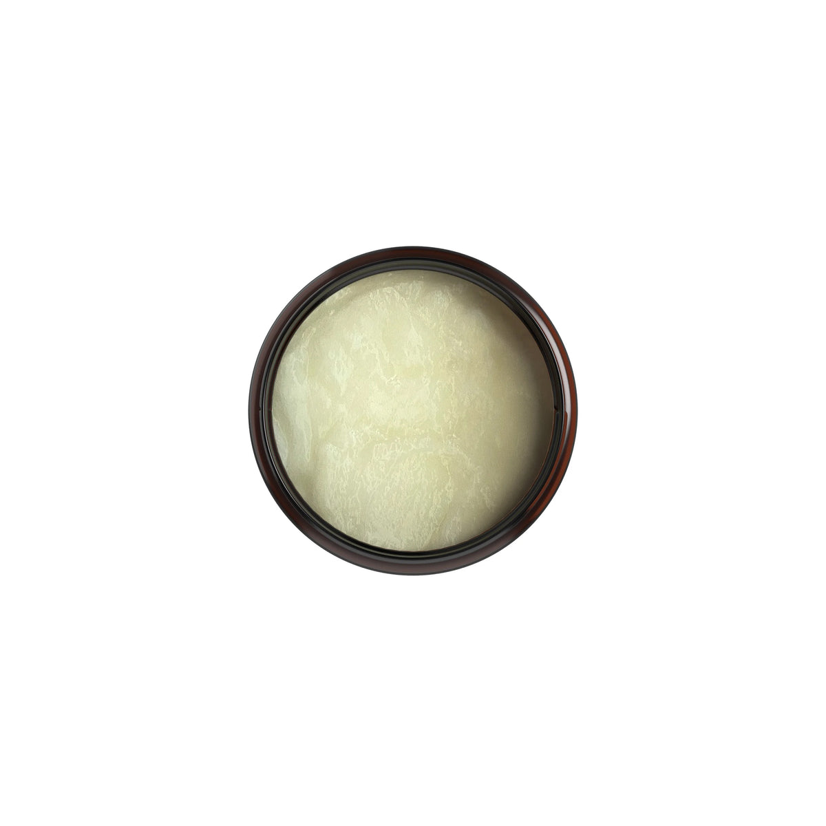 Sunny Isle Jamaican Black Castor Oil Intensive Repair Masque (16 fl oz). The picture shows the top of the plastic can, where you can clearly see the creamy, light texture of the mask.