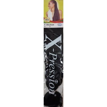 X-Pression Ultra Braid 2: Synthetic braid material for box braids and other braided hairstyles.