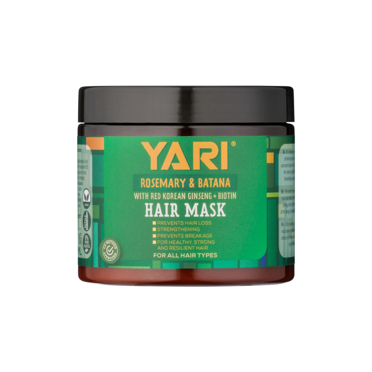 Yari Rosemary & Batana hair mask 400ml with red Korean ginseng and biotin. 